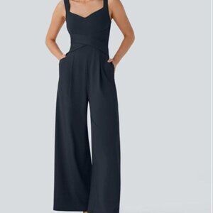 Halara U Back Sleeveless Casual Jumpsuit with Pockets